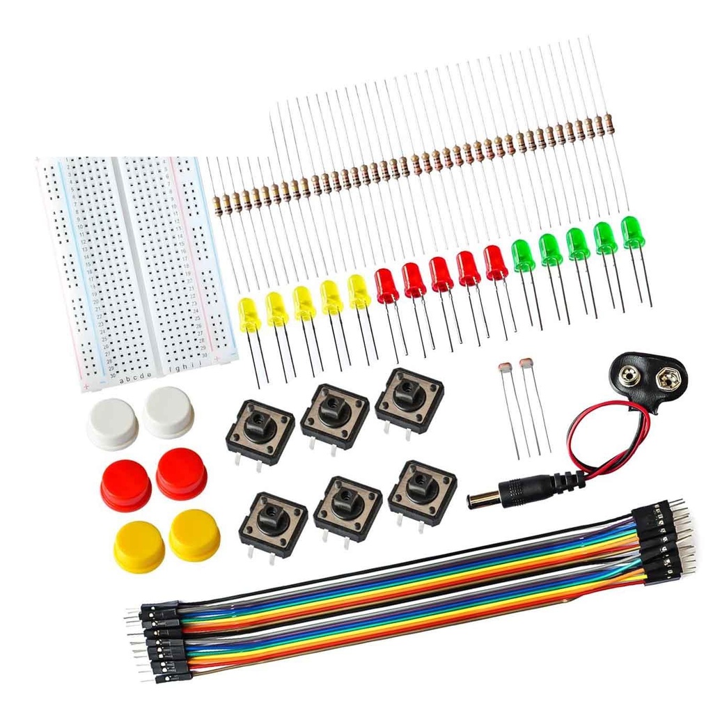 Kit Starter Mini Breadboard LED Jumper Wire Button | TechMaze General ...